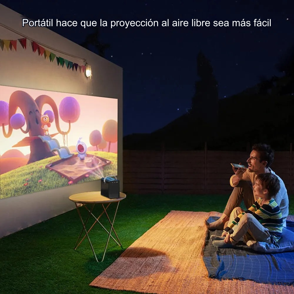 Home cinema Mini proyector 1080P 4K con WIFI /Bluetooth 10.000 Lumen - Compatible con android y se puede utilizar con aplicaciones